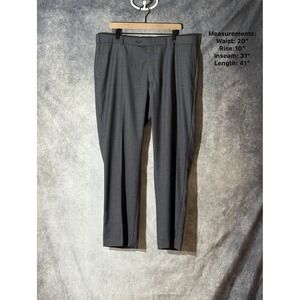 Ballin Soho Modern Fit Comfort-EZE Super‎ 120's Wool Dress Pants 40x31 Gray